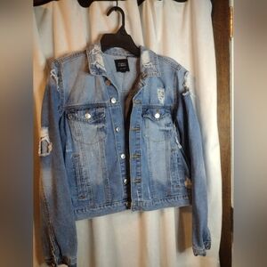 Distructed Blue Jean Denim Jacket